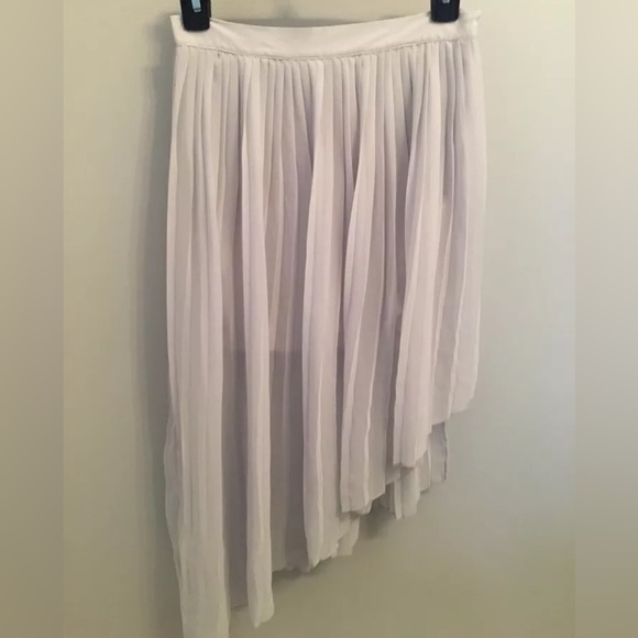 Zara Silk Pleated Asymmetrical Skirt - Picture 2 of 3